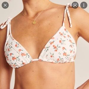 Abercrombie peach triangle bikini top